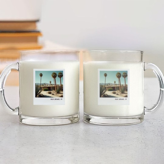 Mono Enterprises "Travels" Palm Springs #1 Glass Mugs
