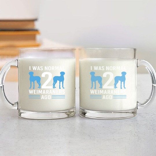 Weimaraner Dog Pun Pet Owner Funny Weimaraner Glass Mugs