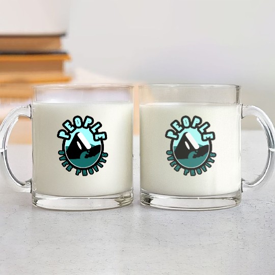 Orca People Over Profits Glass Mugs
