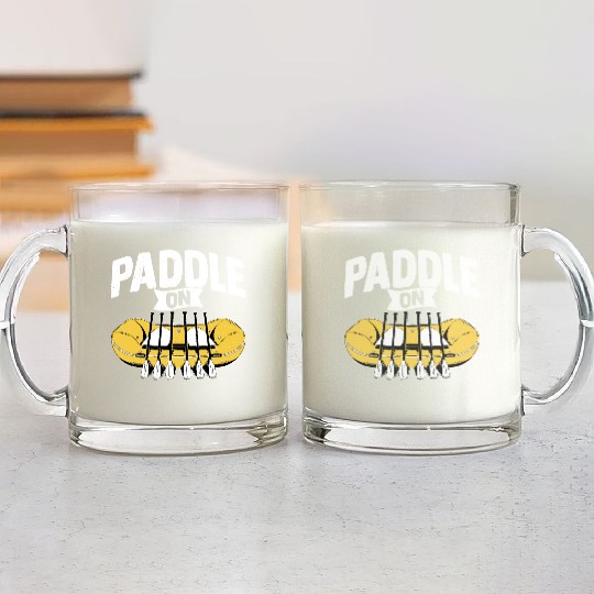 Paddle On Rafting White Water Glass Mugs
