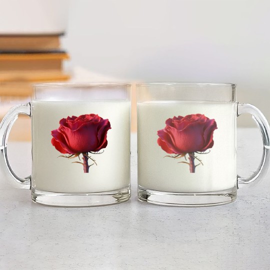 the rose nature design Glass Mugs
