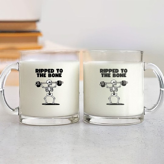 Ripped to the Bone Glass Mugs