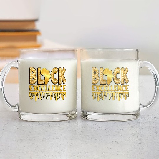 Black Excellence Glass Mugs