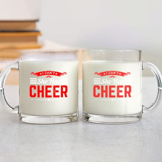 She Has Cheer Mom Cheerleading Mommy Mother's Day Glass Mugs