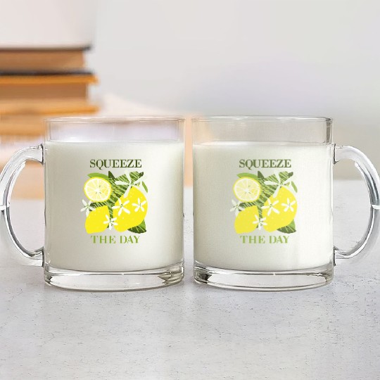 Citrus Lover Squeeze the day Glass Mugs