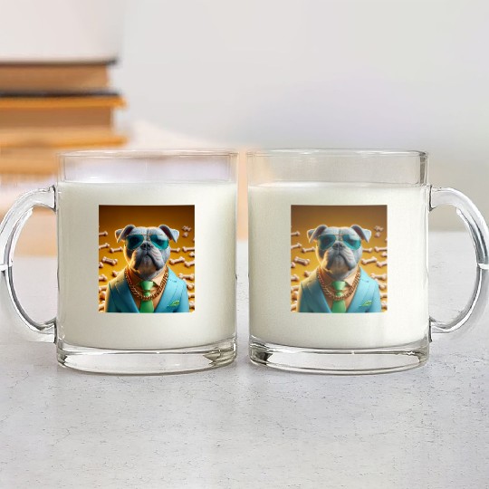 Pitbull Boss Glass Mugs