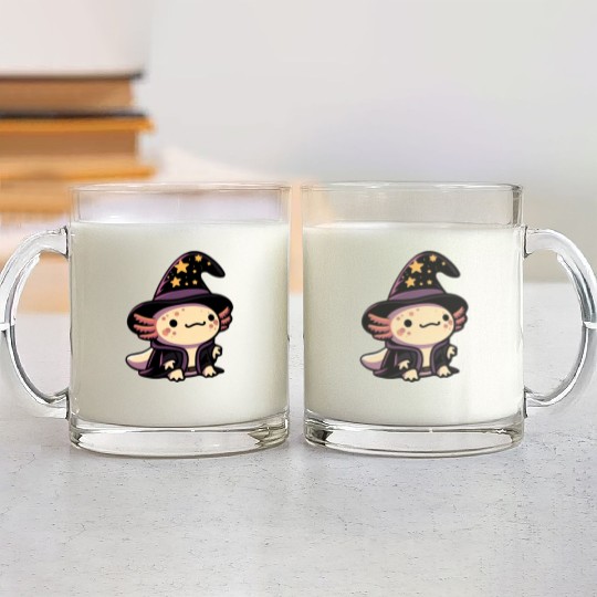Axolotl Wizard - Fantasy Pet Glass Mugs