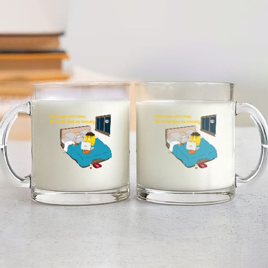 When sleep won t come the movies keep me company Glass Mugs