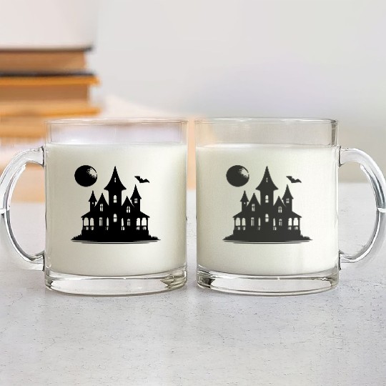 Full Moon Halloween Midnight Children's Haunted Glass Mugs