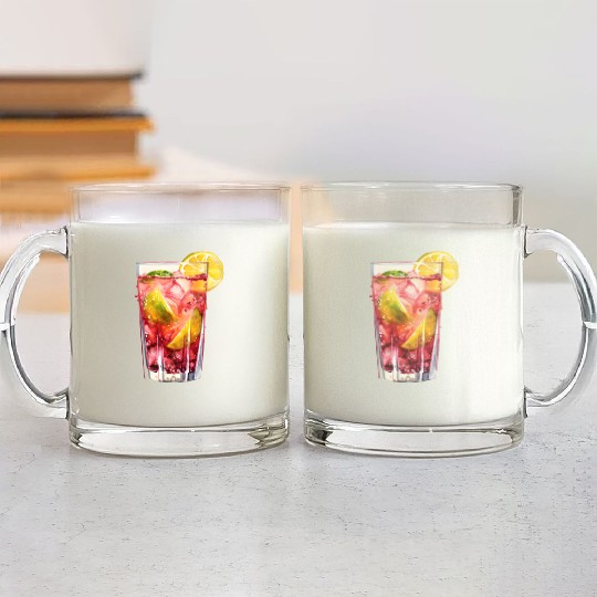 Citrus Berry Cocktail Glass Mugs