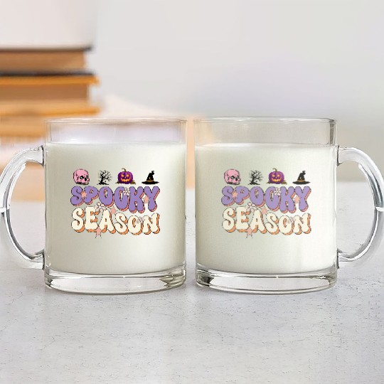 Spooky Season Glass Mugs Design