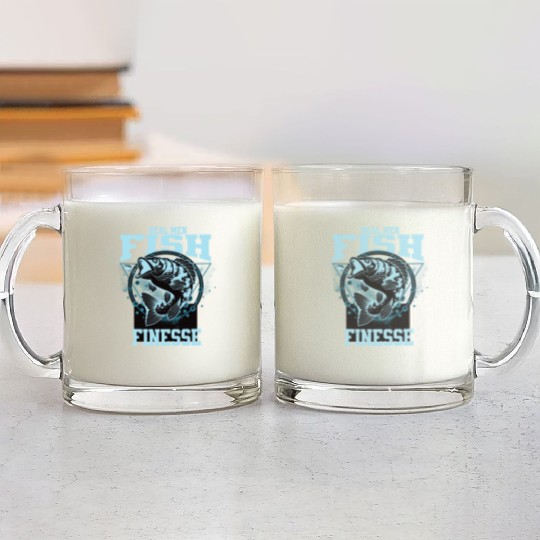 Real Men Fish Finesse Glass Mugs