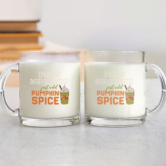 Data Scientist Thanksgiving Pumpkin Spice Glass Mugs