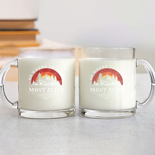 Mountaineering Peak Goal Glass Mugs