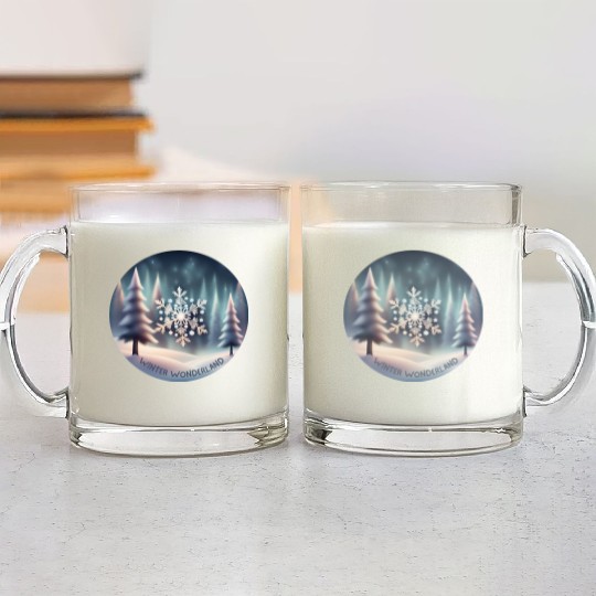 Winter Wonderland Glass Mugs