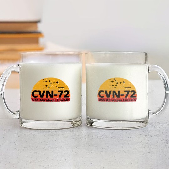US Aircraft Carrier CVN 72 USS Abraham Lincoln Glass Mugs