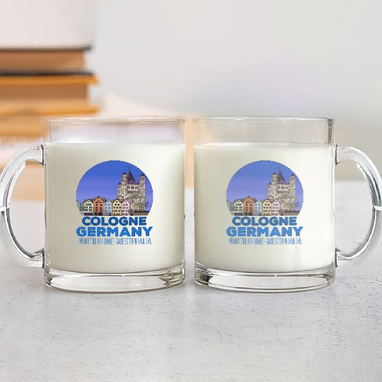 Great Saint Martin Church Cologne Germany Glass Mugs