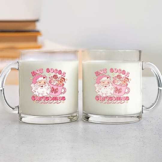 Hot cocoa Christmas movie Glass Mugs