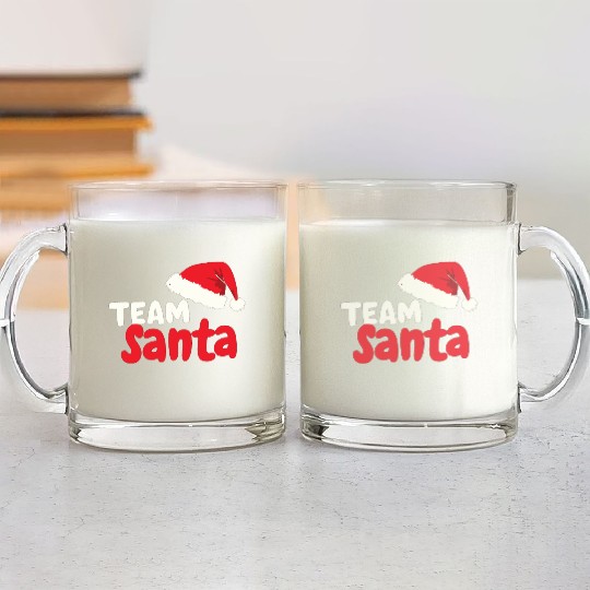 Team Santa Santa Claus Christmas Santa Claus Glass Mugs