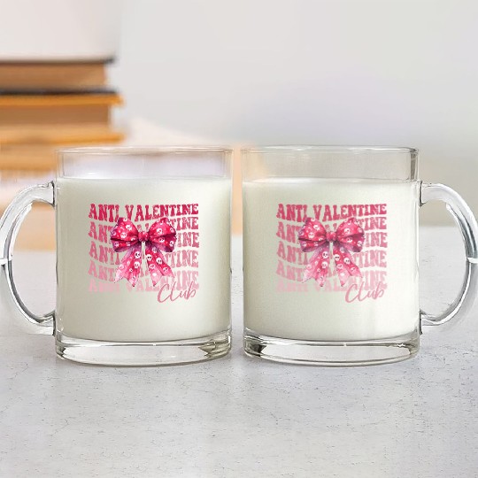 Anti Valentine Club Glass Mugs