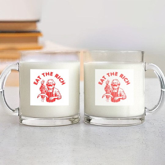 Eat the rich Karl Marx Eat Doner Kebab Rich Glass Mugs
