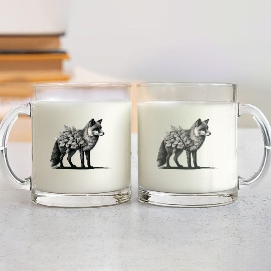 Forest Fox - Mystical Nature Connection Glass Mugs