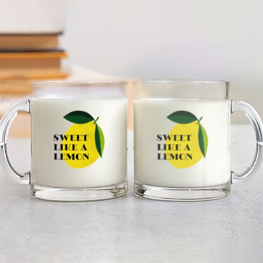 Sweet like a lemon Fruit Citrus Yellow Summer Glass Mugs