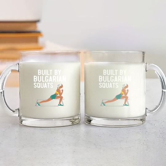 Bulgarian Squat Exercise Fitness Workout Gym Glass Mugs