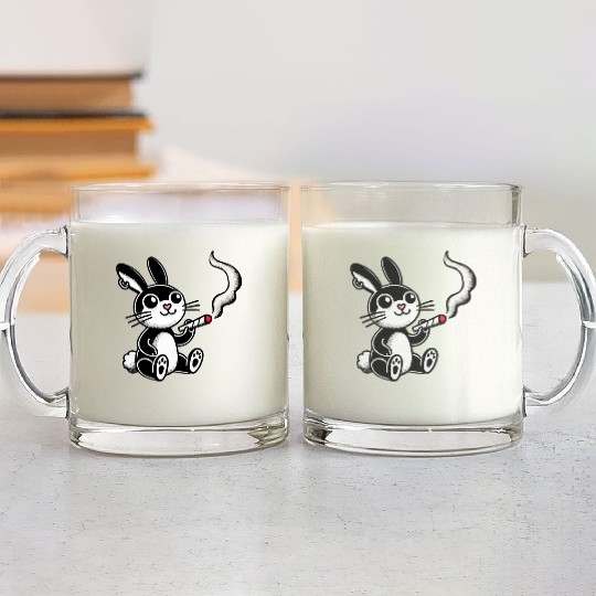 Chill Bunny: Smoke & Hop Glass Mugs