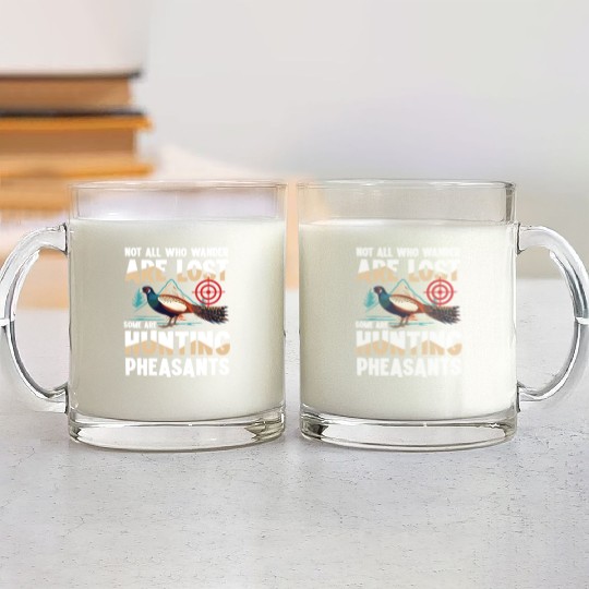 Pheasant Hunting for Hunters Glass Mugs