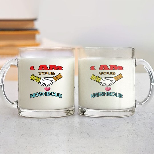 I AM YOUR NEIGHOUR NEW YORK AND VERMONT Glass Mugs