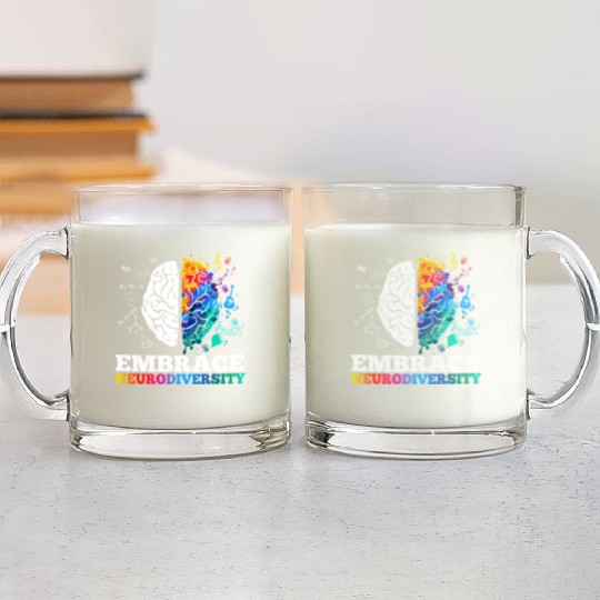 Embrace Neurodiversity Autism Awareness Glass Mugs