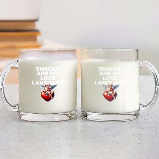 Snacks Are My Love Language Glass Mugs