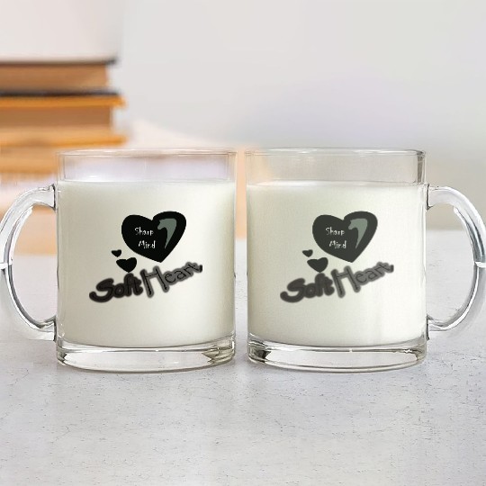 Design Fashion Love "Soft Heart" Glass Mugs