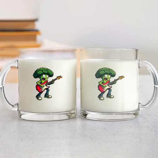 Rocking Broccoli Glass Mugs