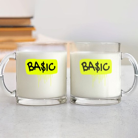 Bold BASIC Glass Mugs Streetwear Essentials