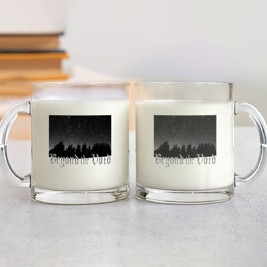 Starry Night Metal Black Glass Mugs