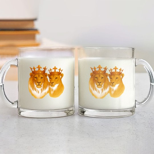 Royal Bond: The King & Queen of the Wild Glass Mugs
