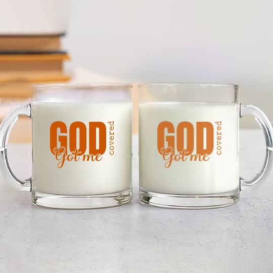 God Got Me Covered - Faith-Based Christian Apparel Glass Mugs