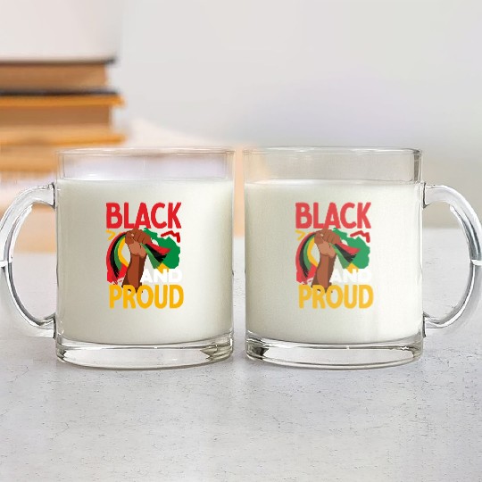 Juneteenth Black And Proud Glass Mugs