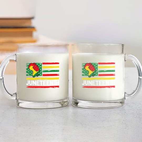 Freedom Day Juneteenth Black And Proud Glass Mugs