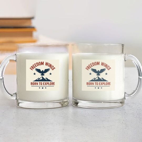“United & Free – American Spirit” Glass Mugs