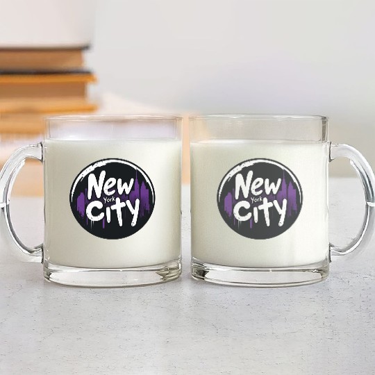New York City Design Glass Mugs