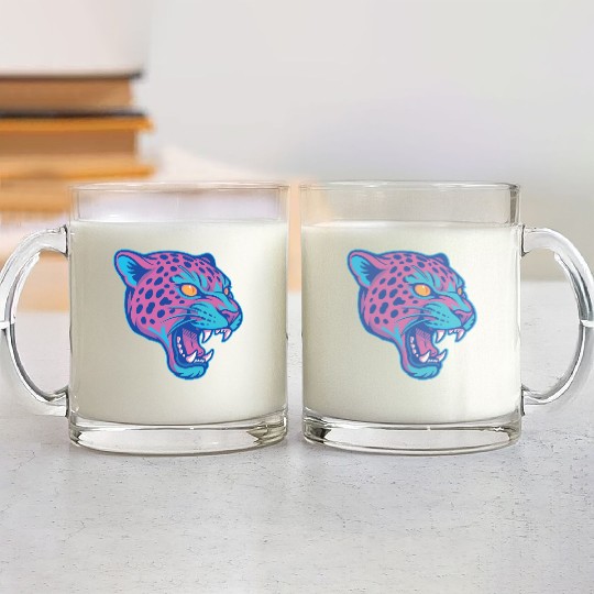 Jaguar pastel Glass Mugs