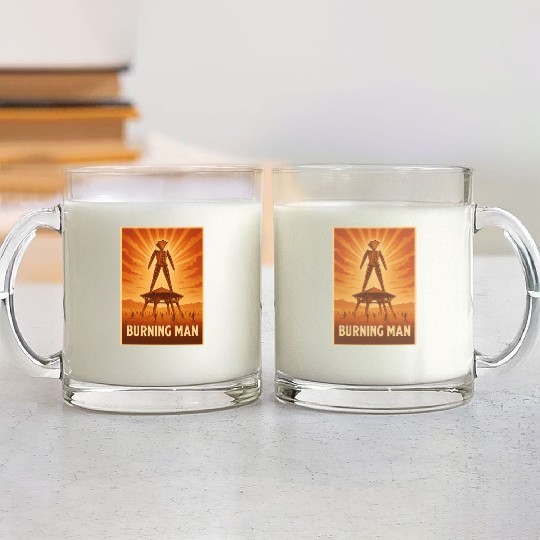 Burning Man Glass Mugs