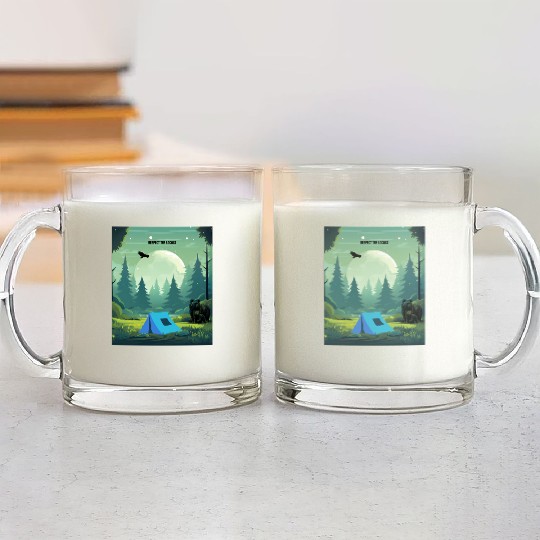 Respect the Locals – Wilderness Camping Warning Glass Mugs