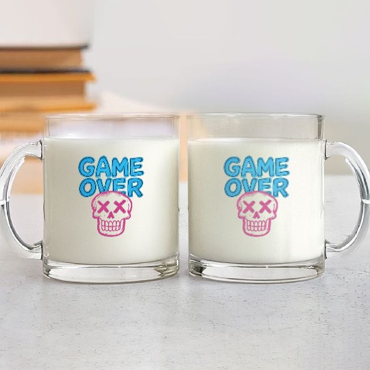 GAME OVER GLOW Glass Mugs