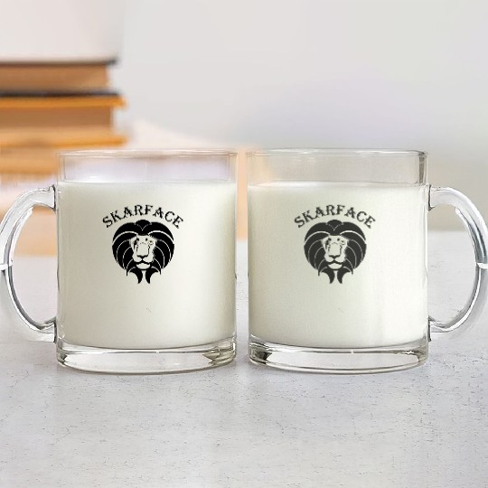 Scarface the Lion – The Battle-Hardened King Glass Mugs