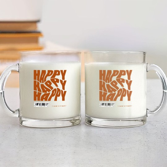 Choose Happy Glass Mugs