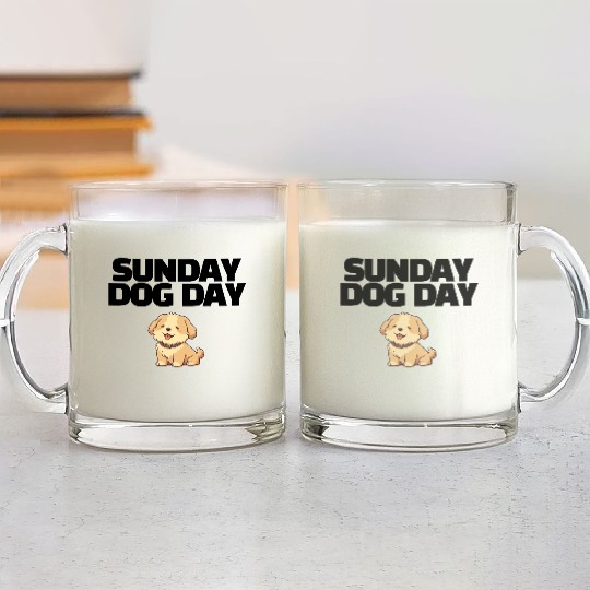 Sunday Dog Day – Chill Vibes Only Glass Mugs